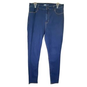 OLD NAVY Women's size 14 Tall Super skinny high rise medium wash denim jeans